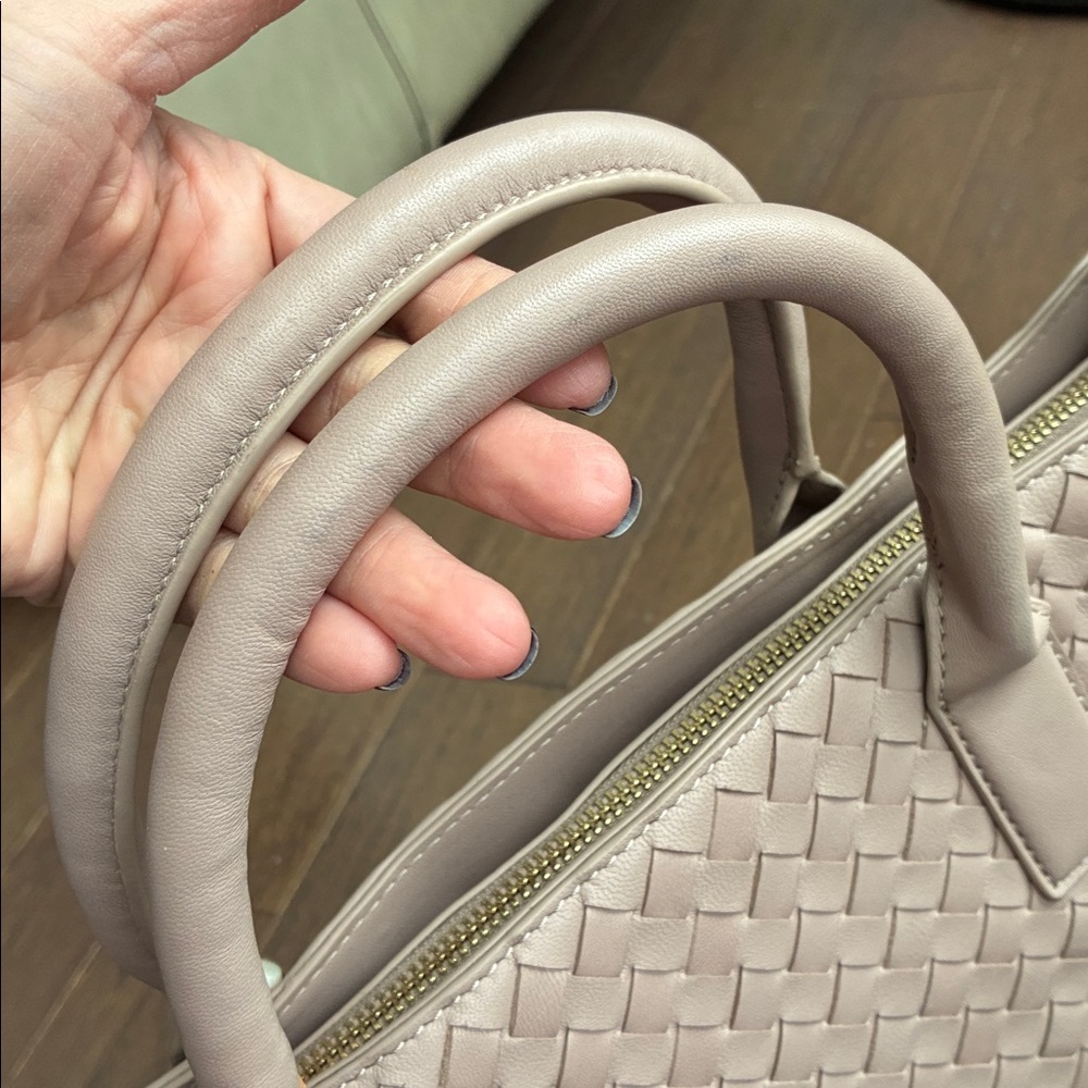 Quince Top Handle Woven Italian Leather Bag - Picture 8 of 16